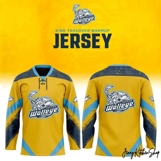 Discover Toledo Walleye 2026 Takeover Warmup Hockey Jersey Size XS-5XL