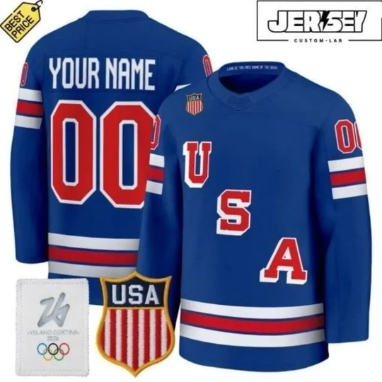 Discover 2026 USA Olympic Custom Hockey Jersey