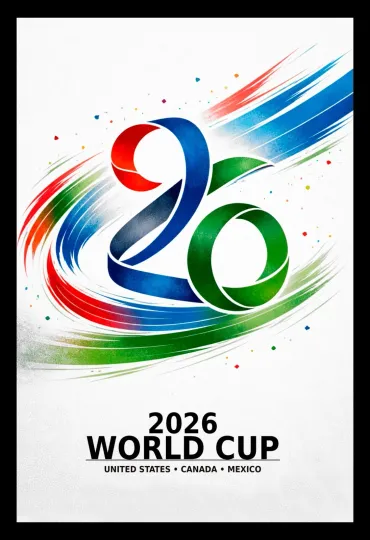 Discover World Cup 2026 Soccer Art Poster Print – MOTION – Premium Matte Paper
