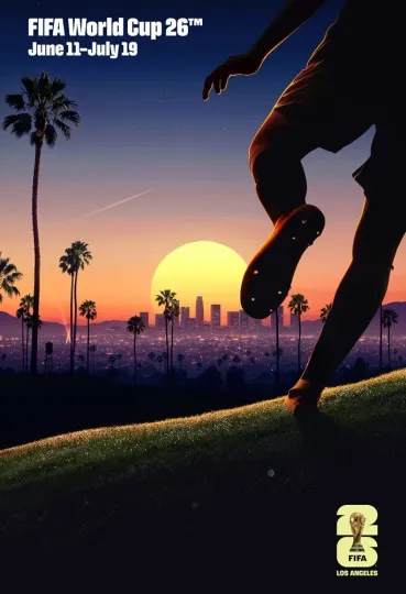 Discover FIFA World Cup 2026 Host City Los Angeles Official 24x36 Event Poster