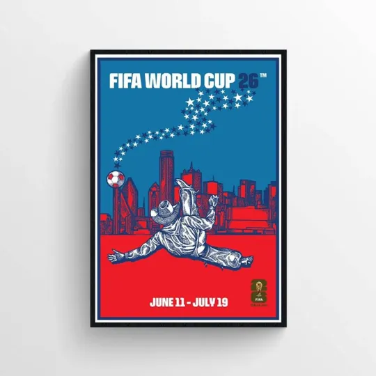Discover Dallas FIFA World Cup 2026 Poster – Official Wall Art Decoration