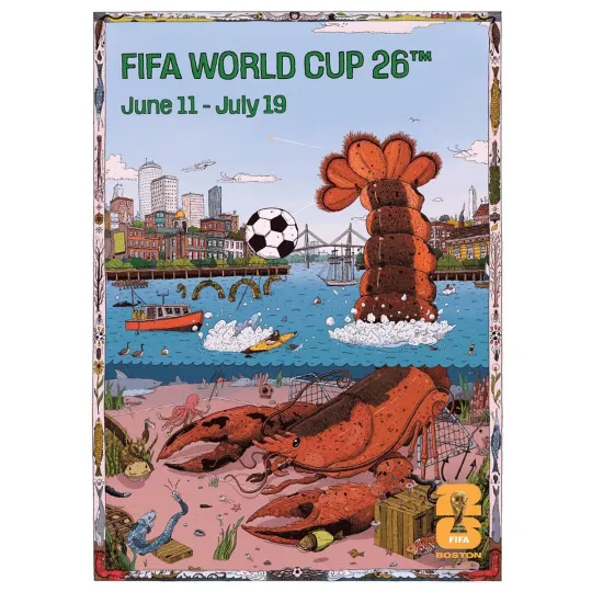 Discover FIFA World Cup Boston 2026 June 11–July 19 Poster