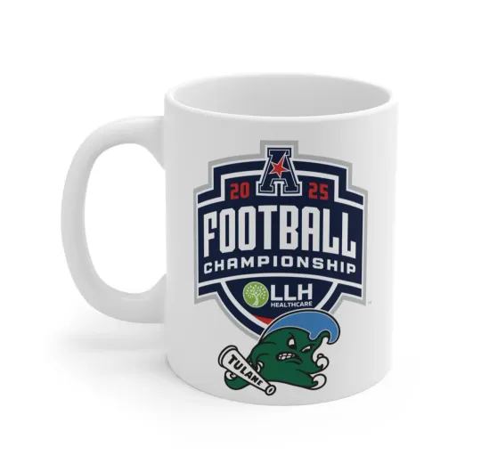 Discover 2025 AAC Championship Tulane Green Wave Coffee Mug