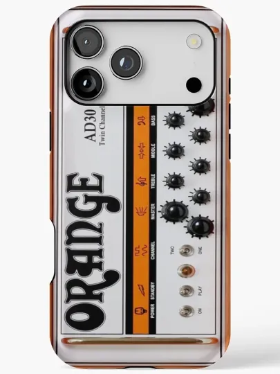 Discover NEW! Orange Guitar Amp iPhone Samsung Tough Case Made In USA