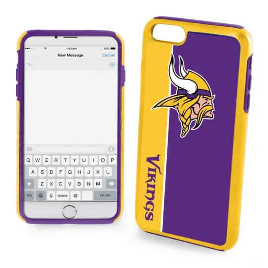 football Dual ShockProof Cover Case for Apple iPhone - Minnesota Vikings
