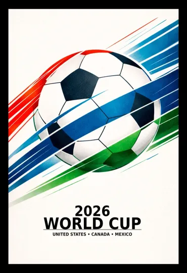 World Cup 2026 Soccer Art Poster