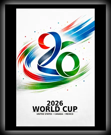 Discover World Cup 2026 Soccer Art Poster Print – MOTION – Metal Wall Art Décor