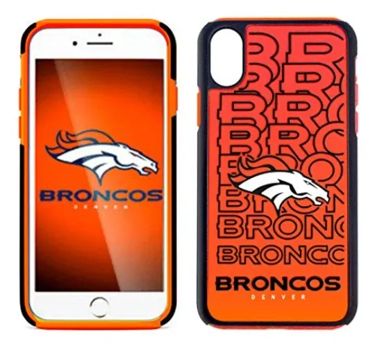 football Denver Broncos Hybrid Repeat Case for iPhone X & XS (5.8")