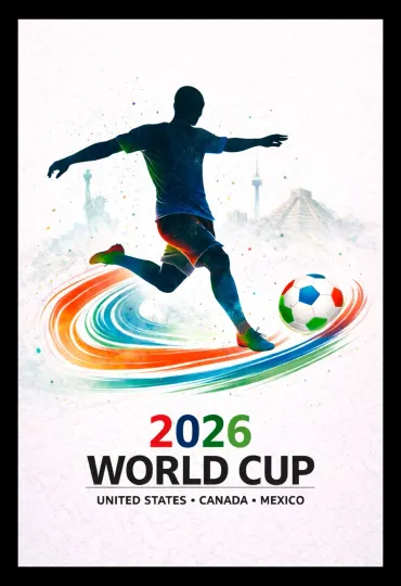 World Cup 2026 Soccer Art Poster