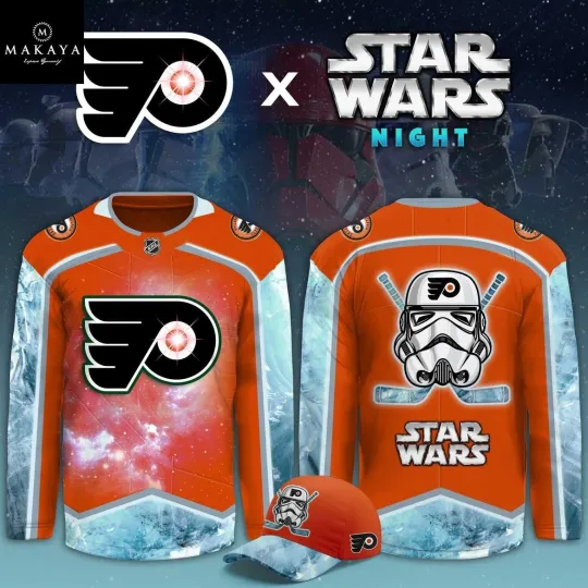 Discover Flyerss Star Wars Night 2026 Icy Game Hockey Jersey Size XS-5XL