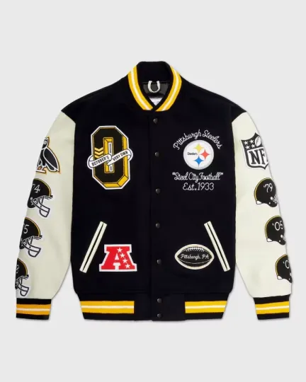 Discover football Pittsburgh Steeler Varsity Jacket