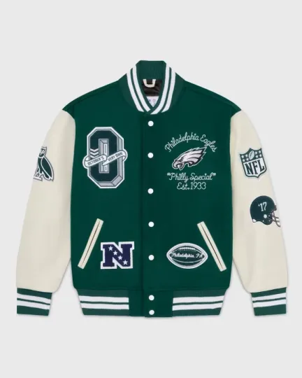 Discover football Philadelphia Eagles Varsity Jacket