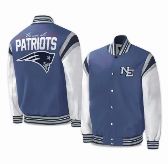 Discover Patriots Rivalries We Are All Patriots 2025 Baseball Jacket