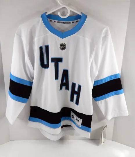 Discover 2024-25 Youth Utah Hockey Club Mammoth Blank White Jersey Fanatics NWT S/M 36S