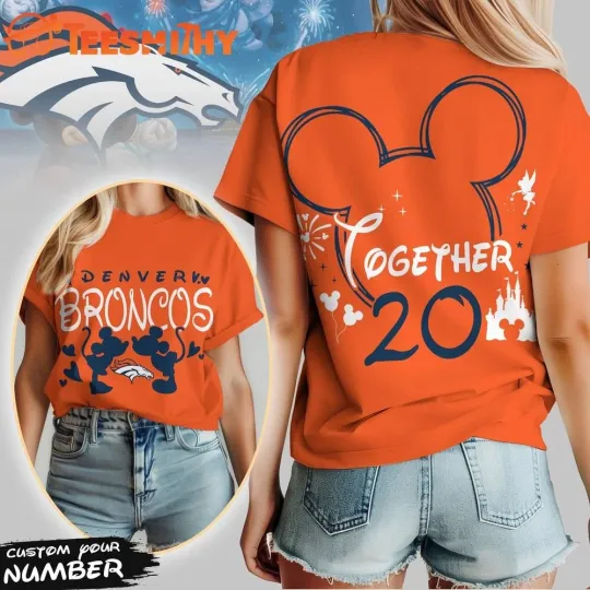 Denver Broncos Valentine Mickey Unisex T-Shirt