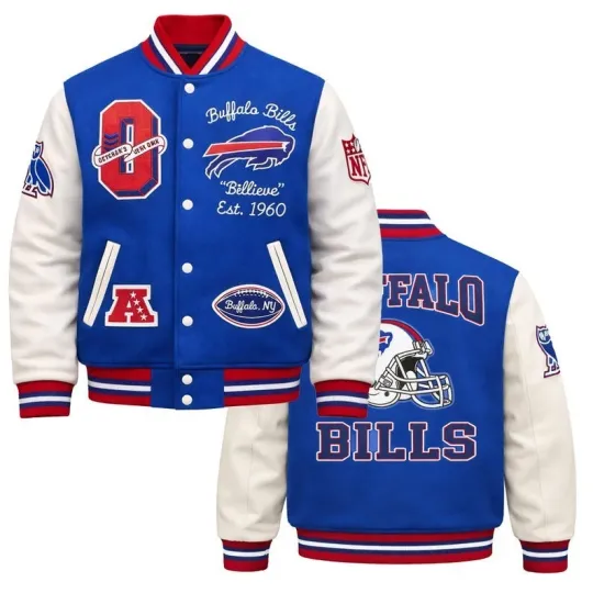 Discover Varsity Jacket Men’s B Bills Custom Varsity Jacket