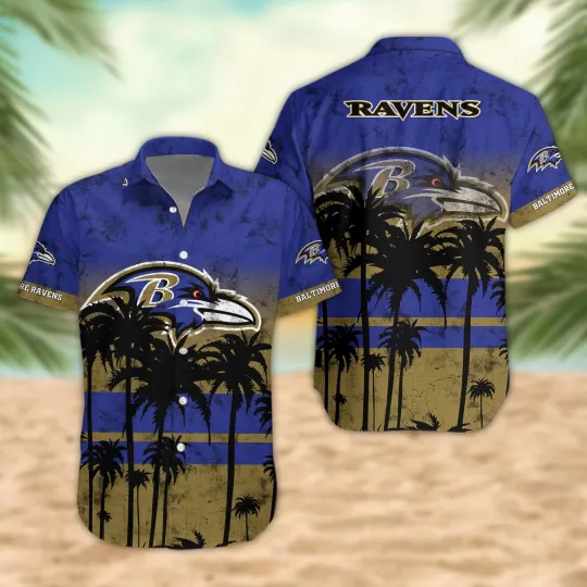 Baltimore Ravens Desert Sunset Hawaiian, Gift For Fans, Gift For Friends