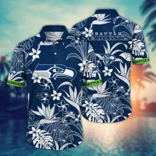 Seattle Seahawks Hawaiian Shirt Fresh Mowed Lawns Shirt2