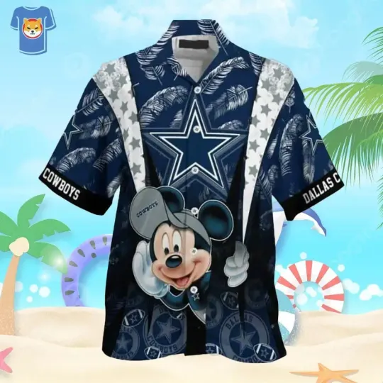 Discover Disney’s Mickey In A Dallas Cowboys Beach Look Hawaiian Shirt #6