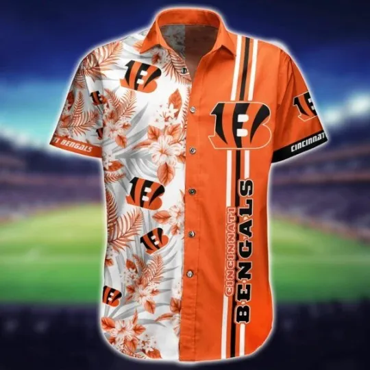 Discover football Hawaiian Shirt Cincinnati Bengals Tropical  Gift For Fans V9