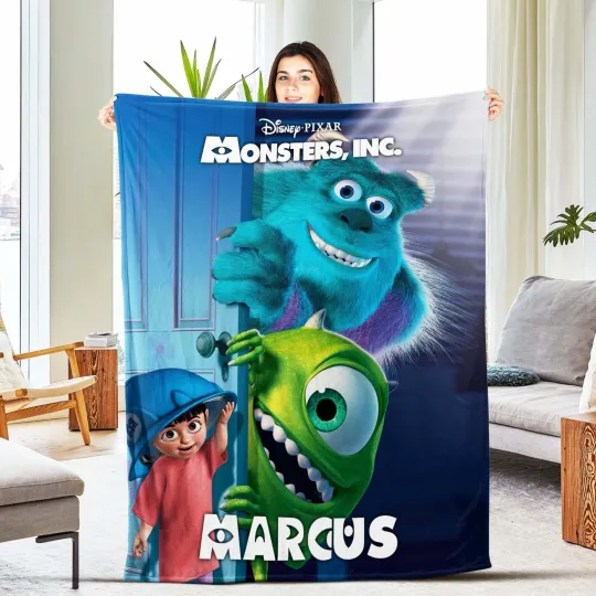 Discover Personalized Monsters Inc Blanket, Disney Monsters Inc Blanket, Disney Cartoon G