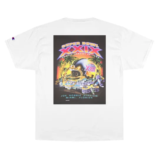 Discover Vintage Champion T-Shirt SB XXIX Miami 1995 Vintage football