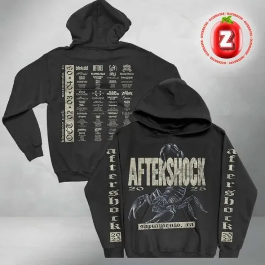 Discover Aftershock Festival 2025 Black Scorpion 3D Hoodie