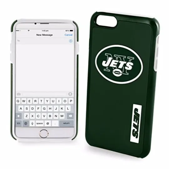 Discover football New York Jets Dual Hybrid Case for iPhone 8+, 7+, 6+, 6S+ (5.5")