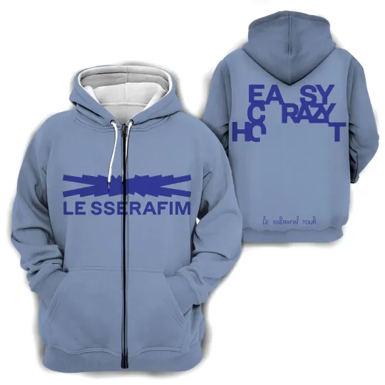 Le Sserafim North American Tour 3D Zip Hoodie