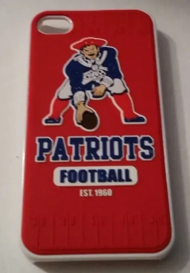 New England Patriots football iPhone 4/4s 3-D Silicone Team Design Hard Case Cover