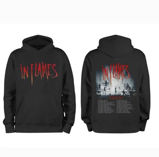 Discover In Flames Europe 2026 Tour Double Sided Hoodie