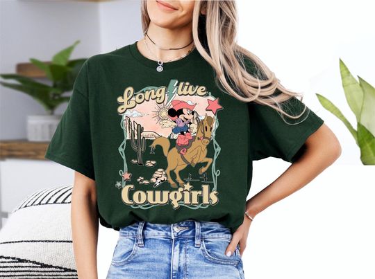 Discover Minnie Cowgirl, Desert Vibes Sweater, Disney Western Style Tee, Country Girl T-Shirt