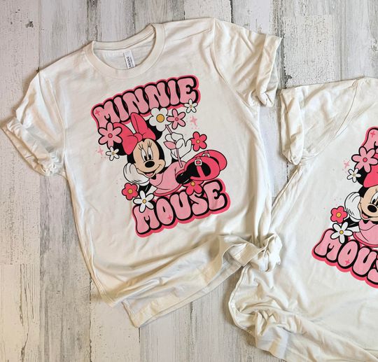 Discover Minnie Mouse Bleached T-Shirt with Floral Print