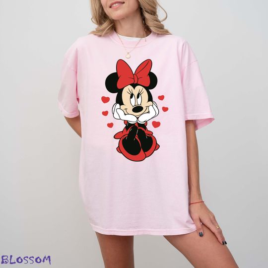 Discover Comfort Colors Minnie Heart Shirt, Disney Minnie T-shirt, Disneyland Minnie Christmas Gift
