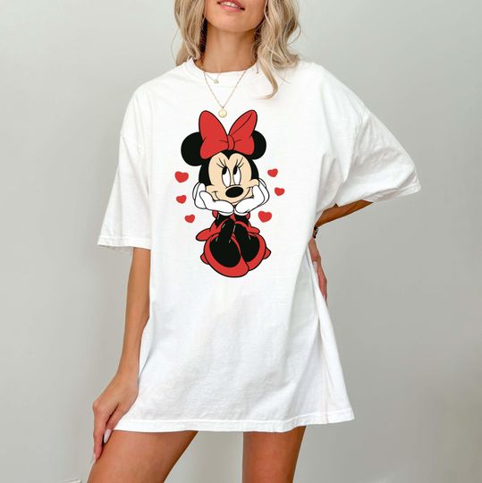 Discover Comfort Colors Disney Minnie Shirt, Minnie Mouse Heart T-shirt