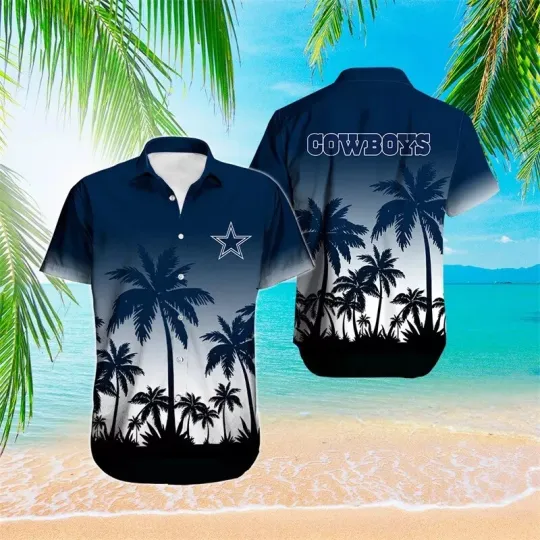 Discover Dallas Cowboys Palm Silhouette Hawaiian Shirt