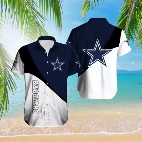 Discover Dallas Cowboys Diagonal Wave Hawaiian Shirt