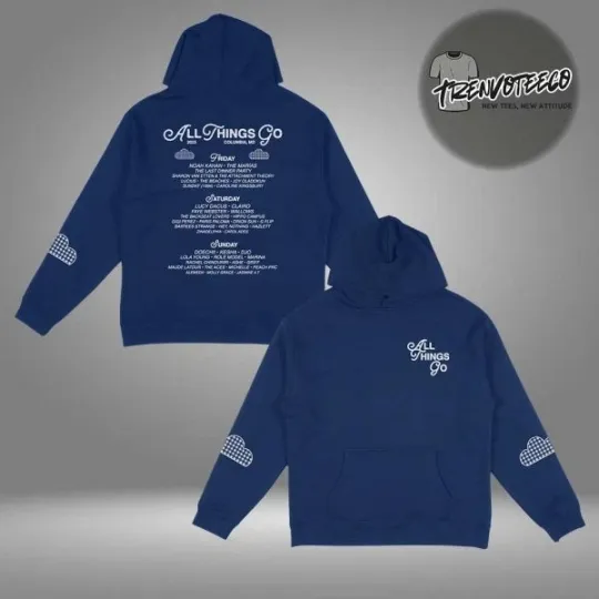 Discover All Things Go Music Festival 2025 3D Hoodie Blue Clouds DC Lineup