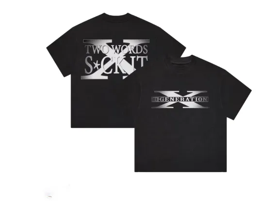 Discover Black D-Generation X Double Sided Boxy T-Shirt