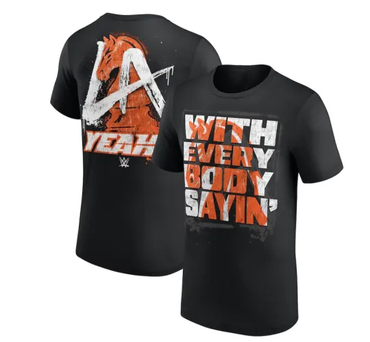 Discover Black LA Knight Double Sided T-Shirt with Everybody Sayin' Design