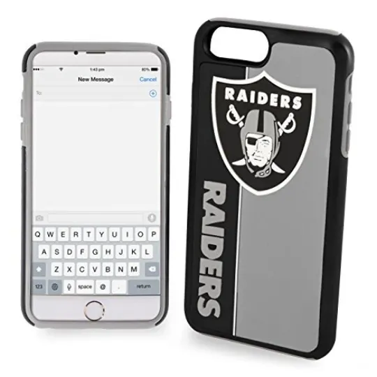 football Las Vegas Raiders Hybrid Case for iPhone SE (2022, 20), 8, 7, 6S, 6