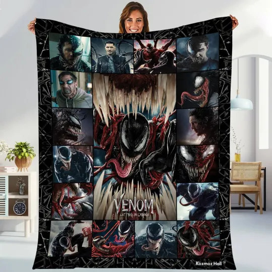 Venom Blanket, Venom Eddie Brock Blanket Avengers Superhero Blanket