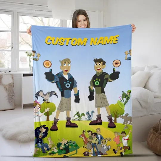 Discover Disney Wild Kratts Blanket, Custom Wild Kratts, Birthday Blanket, Wild Kratts