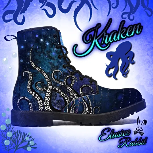 Kraken Winter Gothic Canvas Boots
