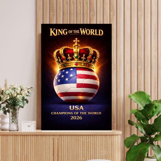 Discover USA Soccer Champions 2026 Poster | Football Wall Art for Fans
