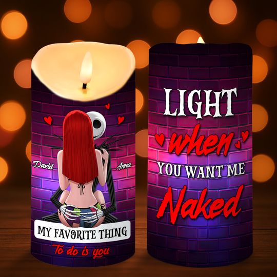 Personalized Funny Horror Gifts For Couple LED Candle