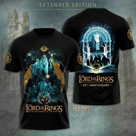 Discover The Lord of the Ring 25th Anniversary AOP 3D T-Shirt