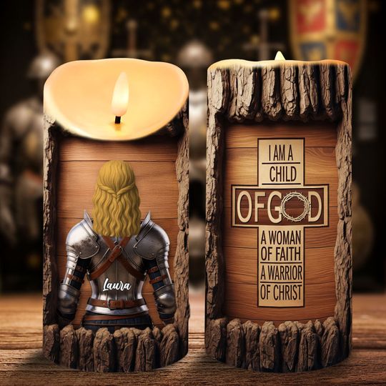 Knight Woman LED Candle - Personalized Gifts For Her