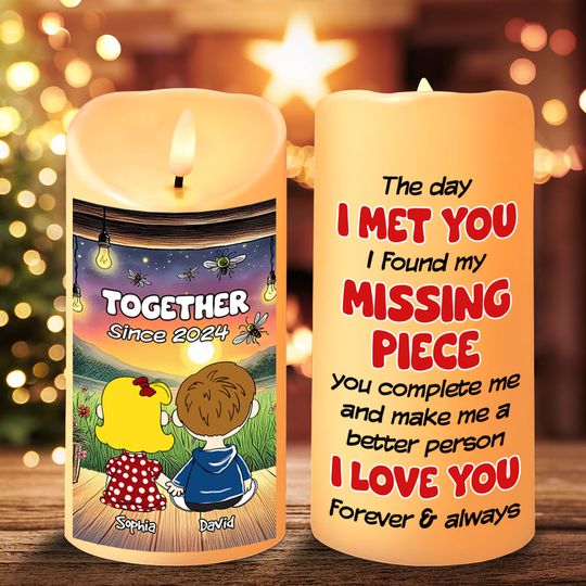 Discover Personalized Gifts For Couple LED Candle I Love You Forever And Always