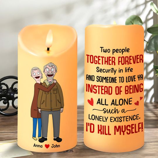 Discover Personalized Gifts For Couple LED Candle 04xqtn241224hg Two People Together
